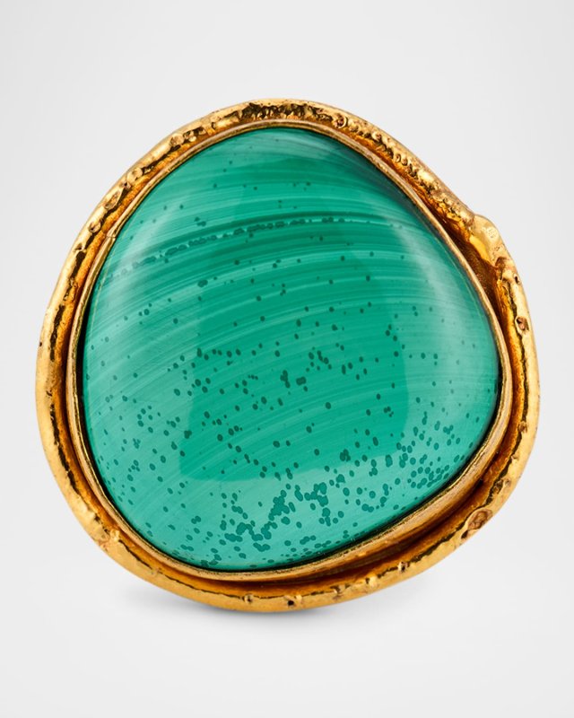 Macaron Malachite Ring